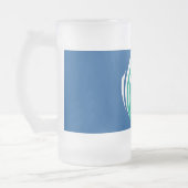 Beker van matglas met vlag van Ottawa, Canada Bierpul (Links)