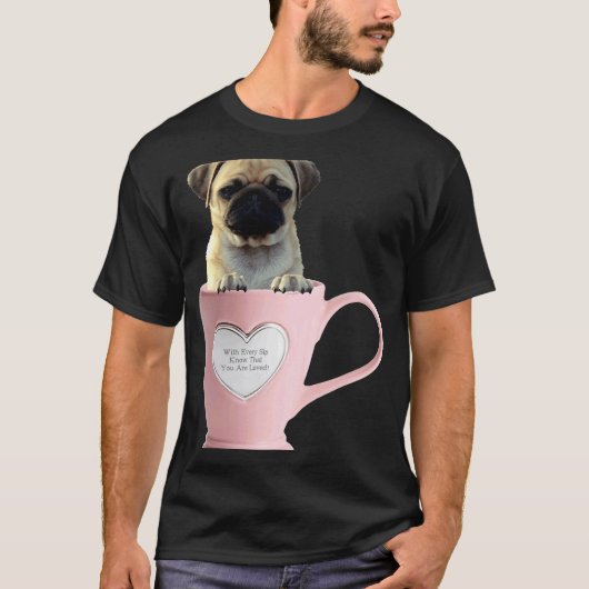 Beker van Pug L 2 T-shirt (Voorkant)
