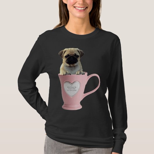 Beker van Pug L Classic T-Shirt 2 (Voorkant)
