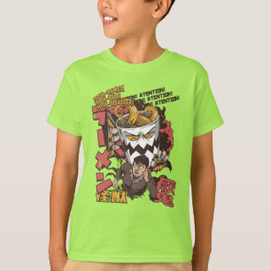 Beker van Ramen Noodle Monster vangt Japanse meisj T-shirt