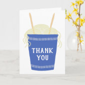 Beker van Ramen Noodles Custom Bericht Dank U Kaart (Gele Bloem)