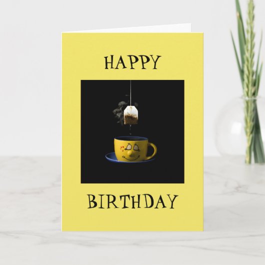 Beker van Tea Birthday Card Kaart (Voorkant)
