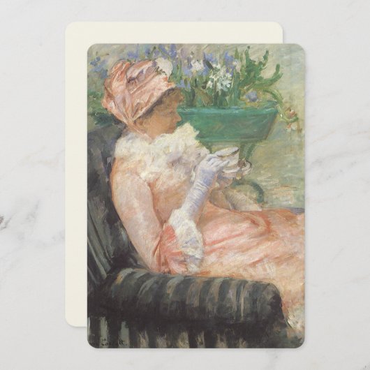 Beker van Tea door Mary Cassatt, impressionisme (Voorkant / Achterkant)