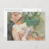 Beker van Tea door Mary Cassatt,  impressionisme Briefkaart (Voorkant / Achterkant)
