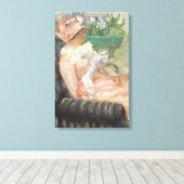Beker van Tea door Mary Cassatt,  impressionisme Canvas Afdruk (Insitu (Houten vloer))