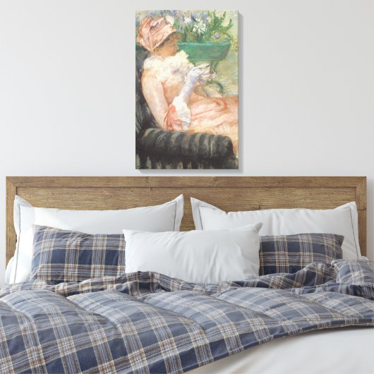 Beker van Tea door Mary Cassatt,  impressionisme Canvas Afdruk (Insitu (Slaapkamer))