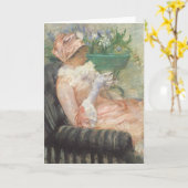Beker van Tea door Mary Cassatt, impressionisme Kaart (Gele Bloem)