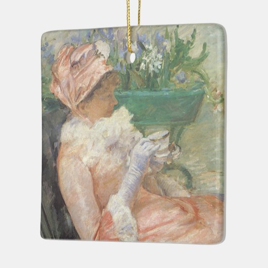 Beker van Tea door Mary Cassatt,  impressionisme Keramisch Ornament (Links)