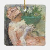 Beker van Tea door Mary Cassatt,  impressionisme Keramisch Ornament (Achterkant)