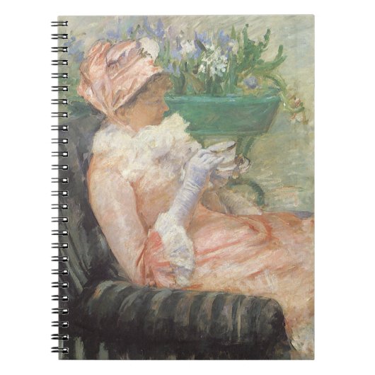 Beker van Tea door Mary Cassatt, impressionisme Notitieboek (Voorkant)