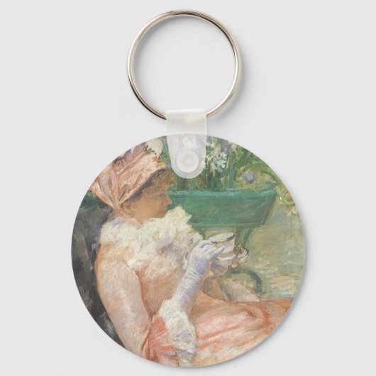Beker van Tea door Mary Cassatt, impressionisme Sleutelhanger (Voorkant)