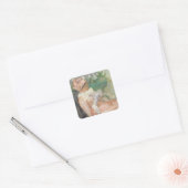 Beker van Tea door Mary Cassatt,  impressionisme Vierkante Sticker (Envelop)
