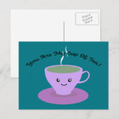 Beker van Tea Feestdagenkaart (Voorkant / Achterkant)