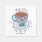 Beker van Tea Floral Quote Servet (Voorkant)
