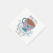 Beker van Tea Floral Quote Servet (Hoek)