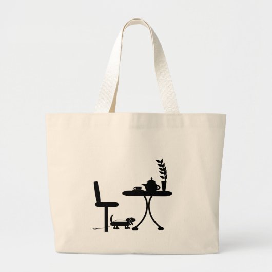 Beker van Tea Grote Tote Bag (Voorkant)