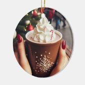 Beker van vakantie Cacao met zweep Keramisch Ornament (Links)