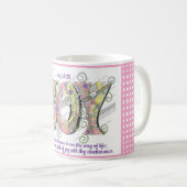 Beker van vreugde koffiemok (Voorkant rechts)