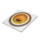 Beker van warme koffie. tegeltje (Zijkant)