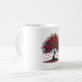 Beker versierd met vruchten van liefde koffiemok (Voorkant links)