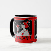 Beker Vintage Cafe Rajah 2 Mok (Voorkant links)