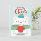 Beker vol blijdschap feestdagenkaart (Staand voorkant)