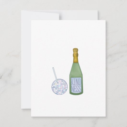 Beker vol vriendelijkheid Prost op het nieuwe jaar Feestdagenkaart (Voorkant)