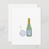 Beker vol vriendelijkheid Prost op het nieuwe jaar Feestdagenkaart (Voorkant / Achterkant)