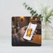 Beker voor 75e verparty bier kaart (Staand voorkant)