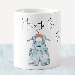 Beker voor aanstaande moeder met vintage blauwe ov koffiemok