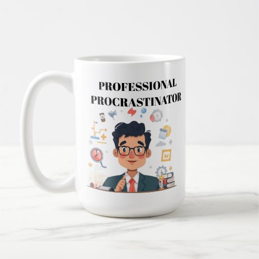 Beker voor de Professionele Uitsteller Koffiemok (Links)