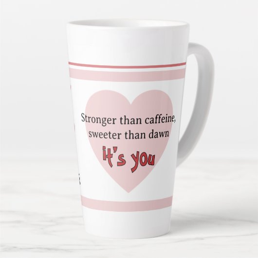 Beker voor geliefden latte mok (Rechterhoek)