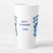 Beker voor Gepensioneerde Kantorenmanager – Grappi Latte Mok (Voorkant)