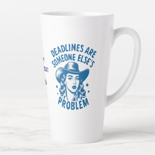 Beker voor Gepensioneerde Kantorenmanager – Grappi Latte Mok (Rechts)