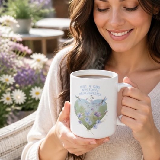 Beker voor het meisje dat van libellen houdt koffiemok