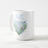 Beker voor het meisje dat van libellen houdt koffiemok (Voorkant links)
