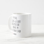 Beker voor vader, favoriete kind, gepersonaliseerd koffiemok (Voorkant links)