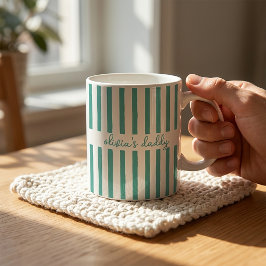 Beker voor vader met eigen strepen en kindernamen koffiemok