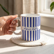 Beker voor vader met eigen strepen en kindernamen