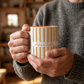 Beker voor vader met eigen strepen en kindernamen mok