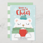 Beker vrolijkheid feestdagenkaart (Voorkant / Achterkant)