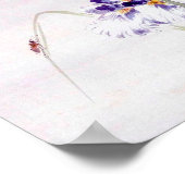 Bekergte op Iris Leaf, Watanabe Seitei Poster (Hoek)