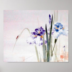 Bekergte op Iris Leaf, Watanabe Seitei Poster