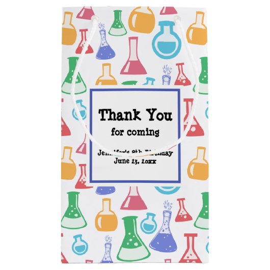 Bekers en Flasks Fun Pattern Party Dank u Klein Cadeauzakje (Achterkant)