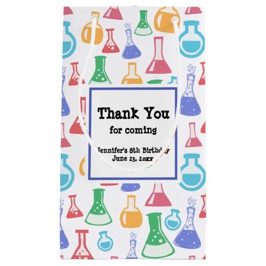 Bekers en Flasks Fun Pattern Party Dank u Klein Cadeauzakje (Voorkant)