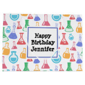 Bekers en Flasks Fun Science Patroon Verjaardag Groot Cadeauzakje (Achterkant)