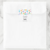 Bekers en Flasks Leuk Patroon Kaars Zakelijk Vierkante Sticker (Tas)