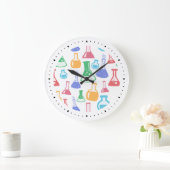 Bekers en Flasks Leuk Wetenschapspatroon Grote Klok (Huis)