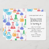 Bekers en Flasks Leuk Wetenschapspatroon Kaart (Voorkant / Achterkant)