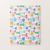 Bekers en Flasks Leuk Wetenschapspatroon Legpuzzel (Verticaal)